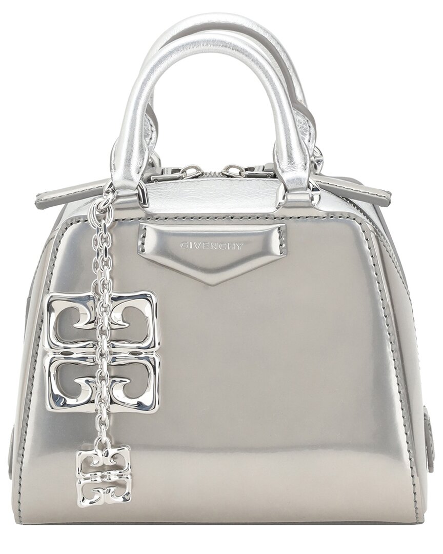 Givenchy Antigona Cube Leather Bag In Gray