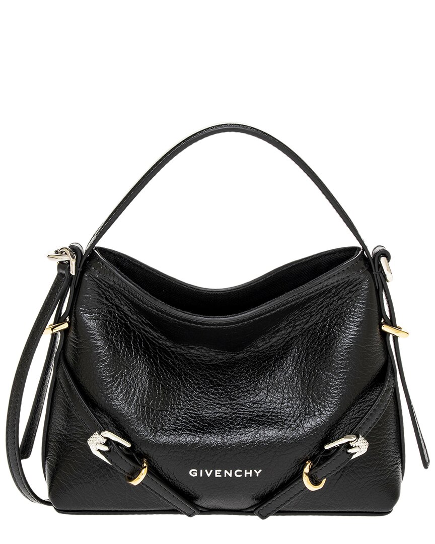 Givenchy Voyou Nano Grained-leather Top Handle Bag In Black