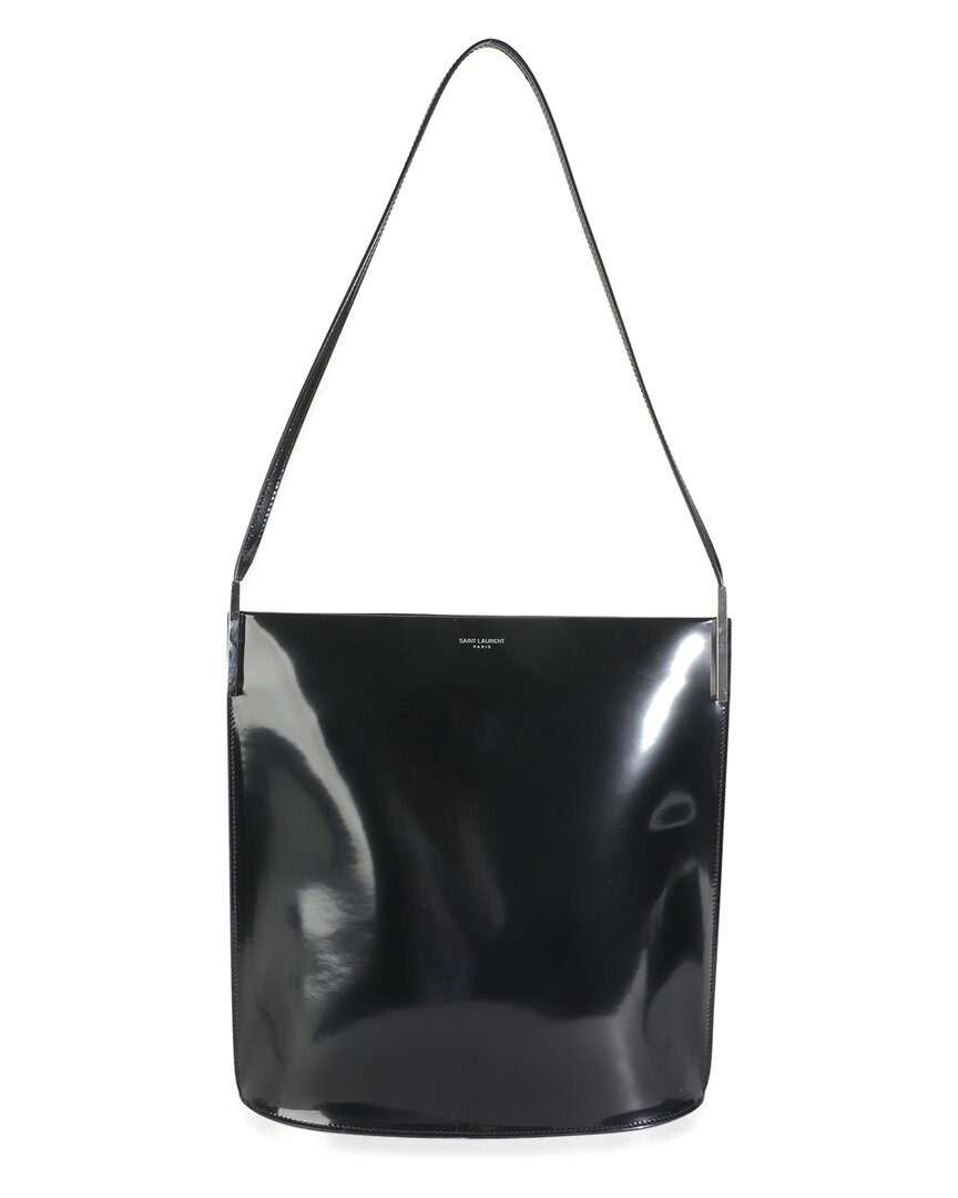 Saint Laurent Black Patent Leather Large Suzanne Shoulder Bag (authentic Pre-  Loved)