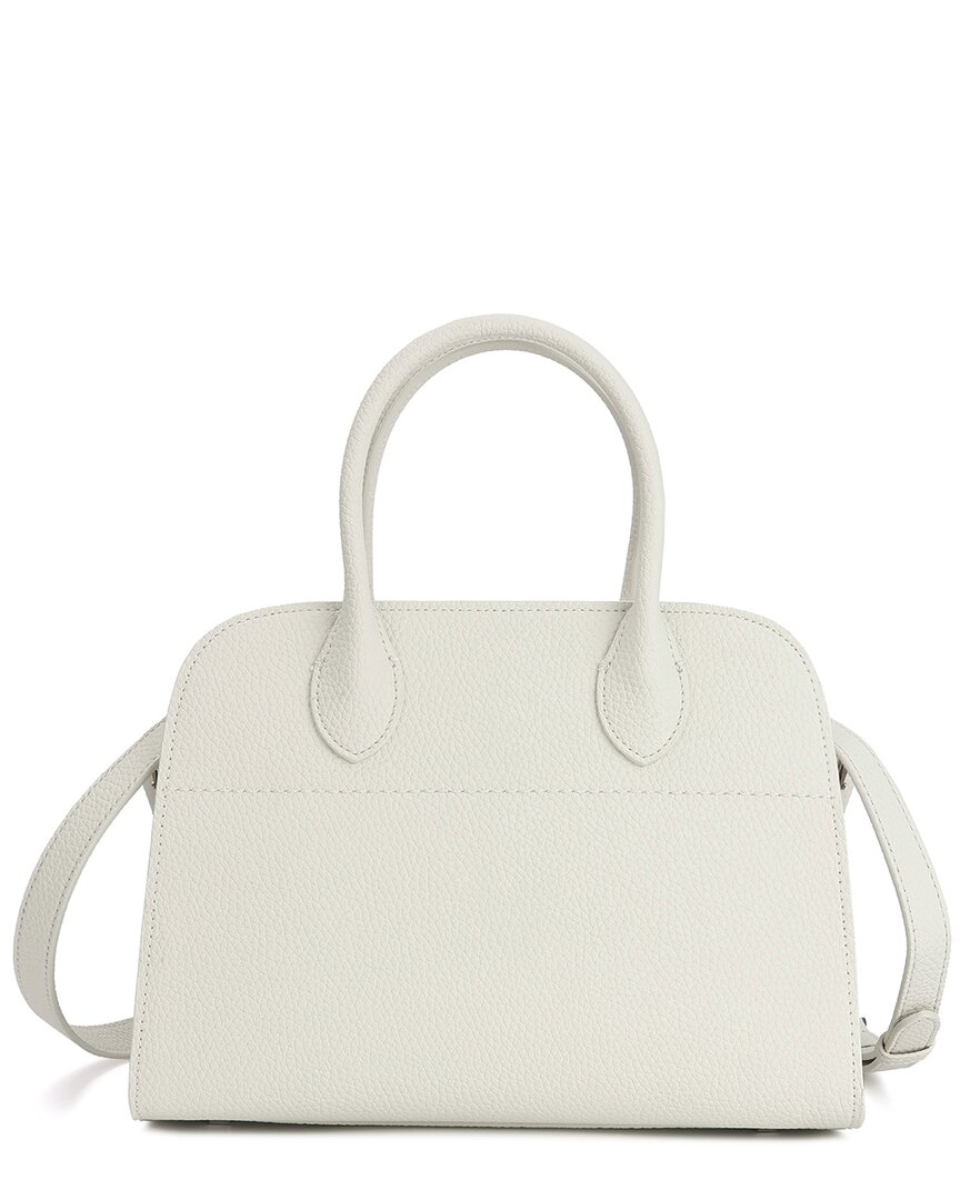 Tiffany & Fred Paris Smooth Leather Satchel In White