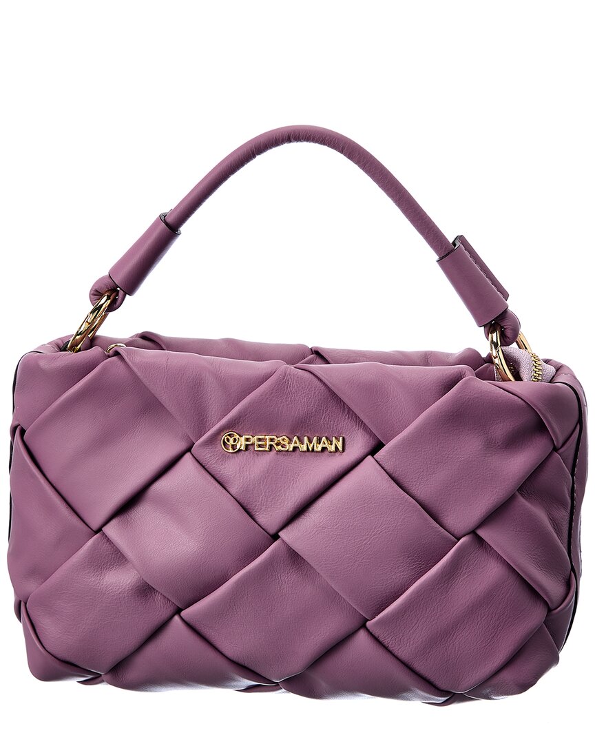 Persaman New York Aimee Quilted Leather Shoulder Bag In Pink