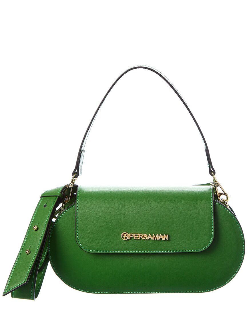 Persaman New York Cecile Leather Crossbody In Green