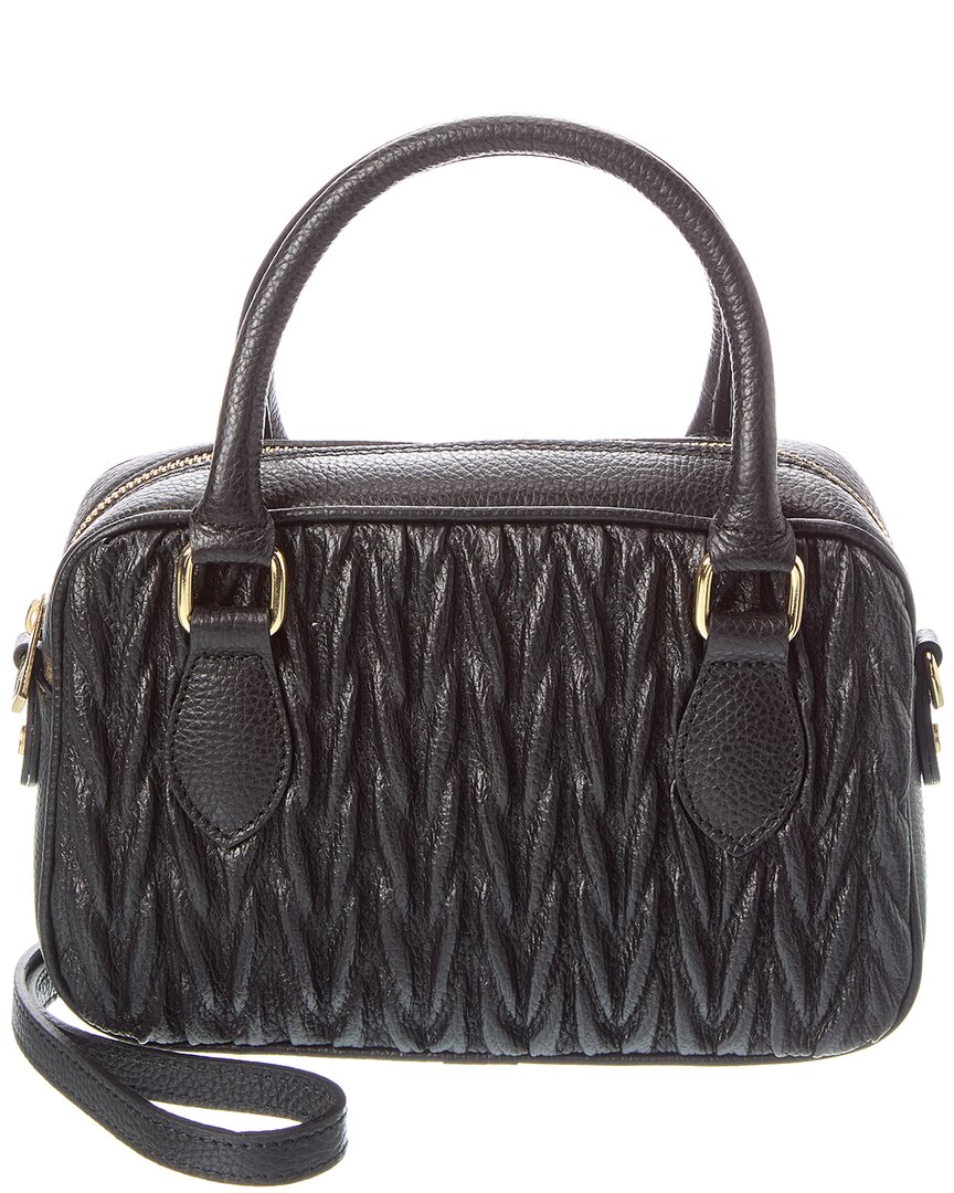 Persaman New York Aida Leather Shoulder Bag In Black