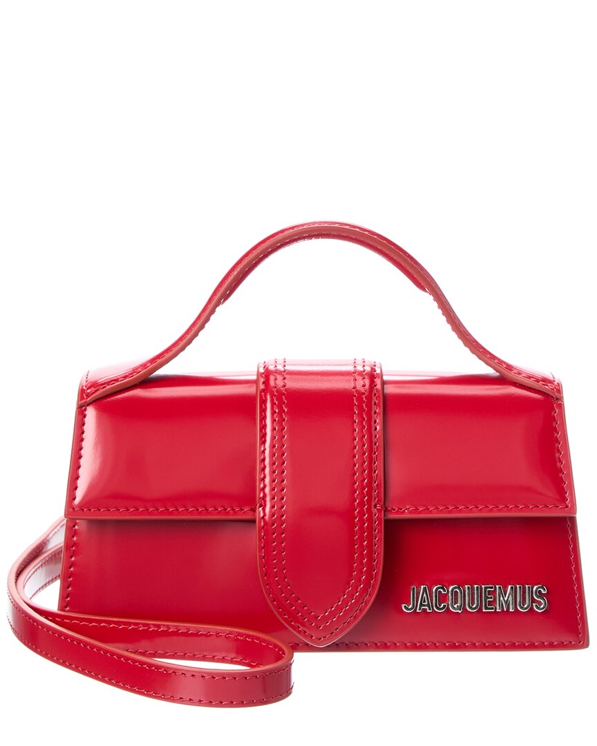 Jacquemus Rectangular Smooth Top Handle Shoulder Bag In Red
