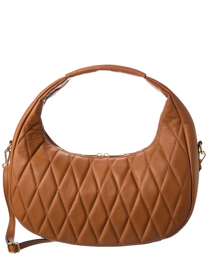 PERSAMAN NEW YORK ANGOLENE QUILTED LEATHER SHOULDER BAG