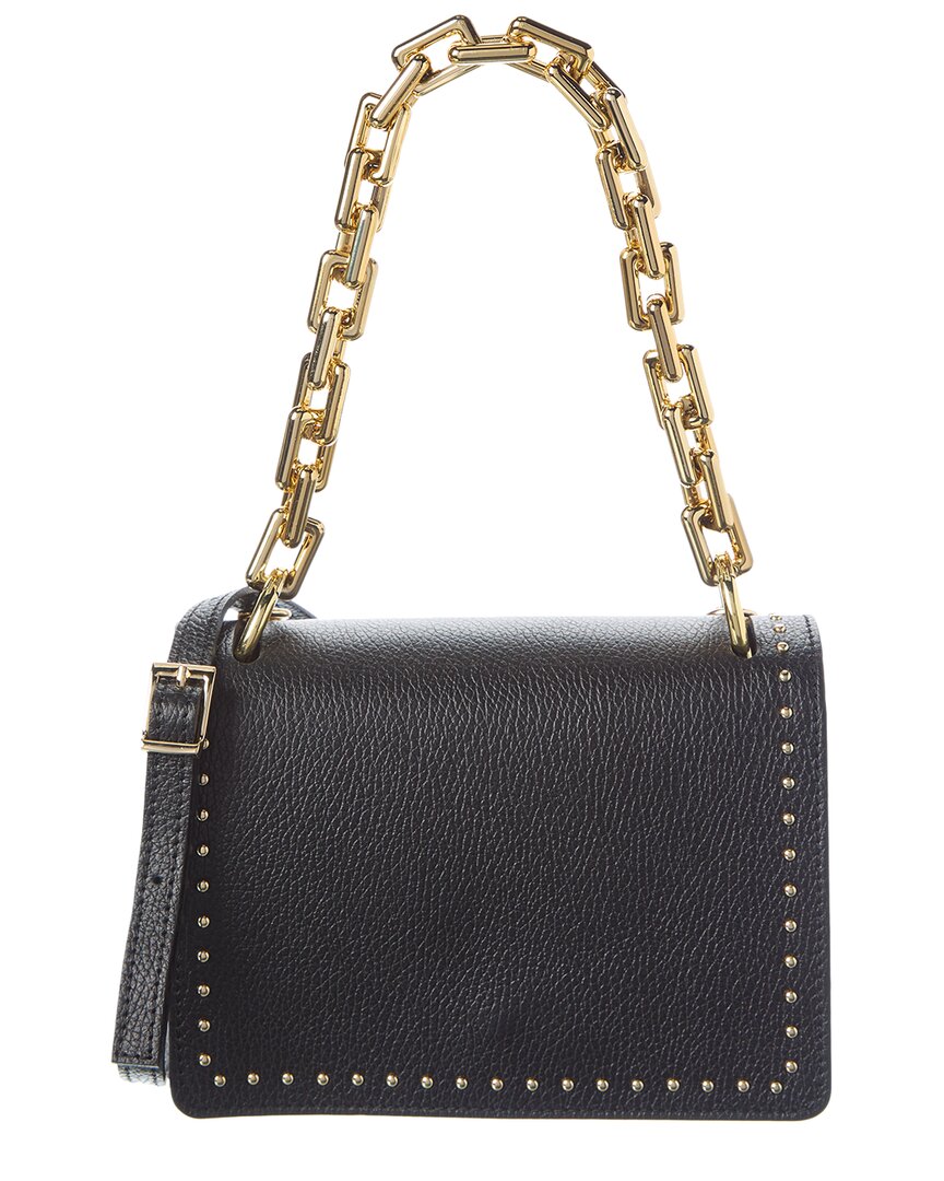 Persaman New York Brielle Studded Leather Crossbody In Black