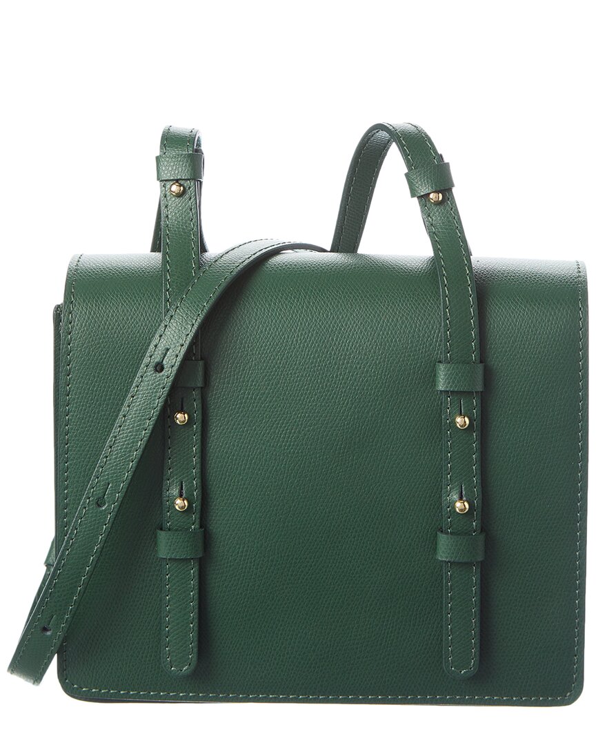 Persaman New York Denise Leather Satchel In Green