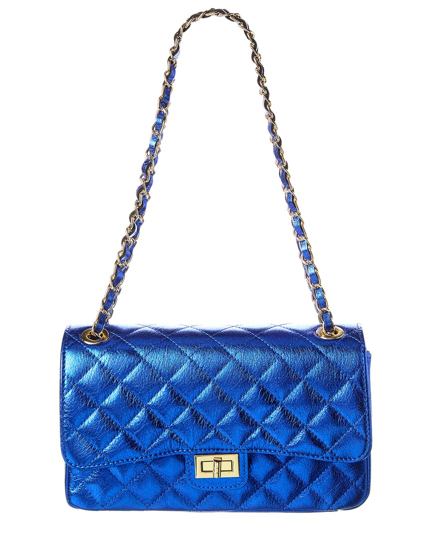 Persaman New York Agnes Quilted Leather Crossbody In Blue