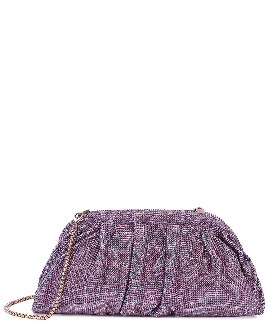 Tiffany & Fred Paris Crystal-embellished Evening Crossbody In Purple