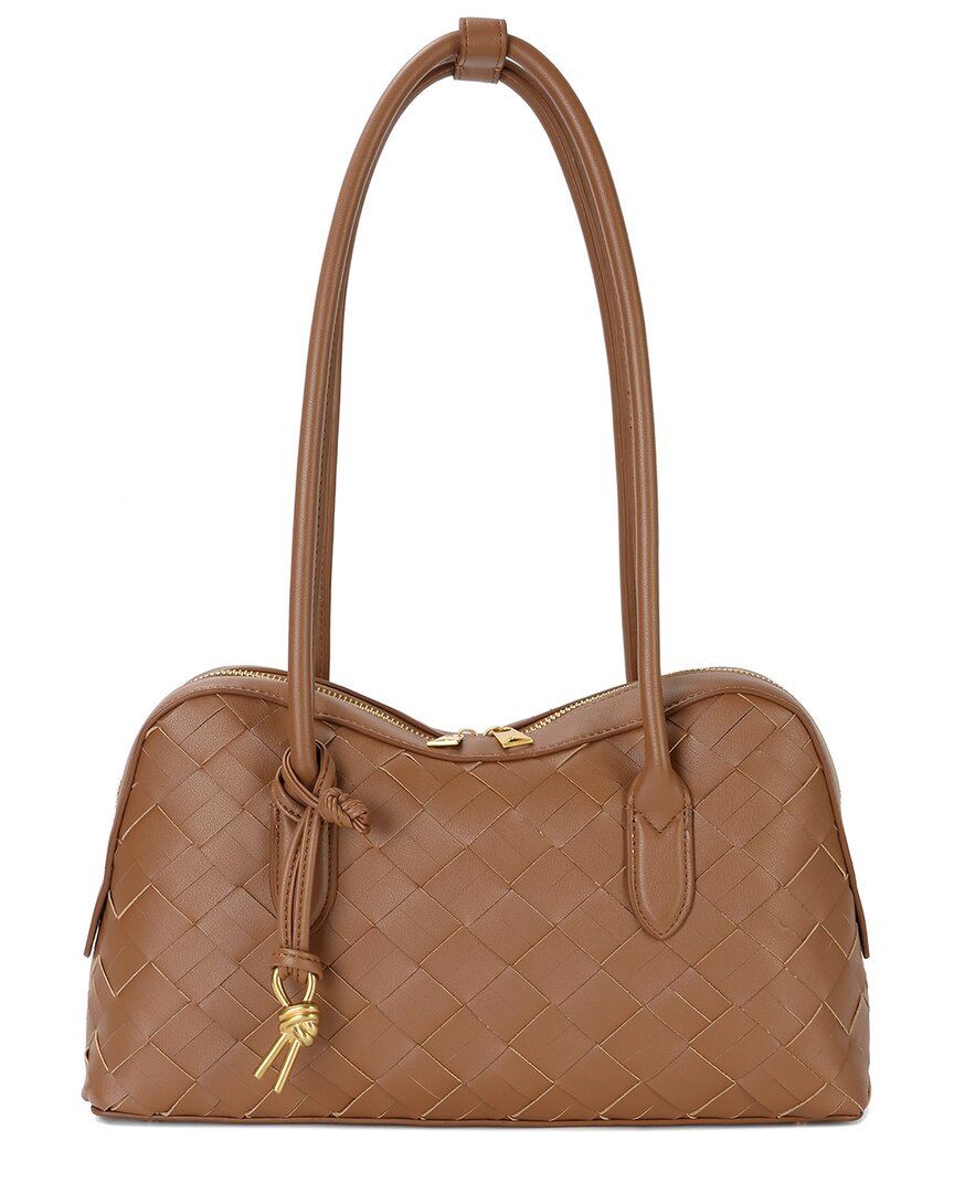 Tiffany & Fred Paris Tiffany & Fred Woven Leather Shoulder Bag In Brown