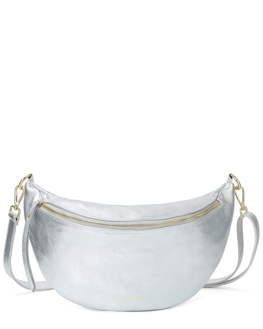 Tiffany & Fred Paris Tiffany & Fred Large Leather Belt Bag In Silver