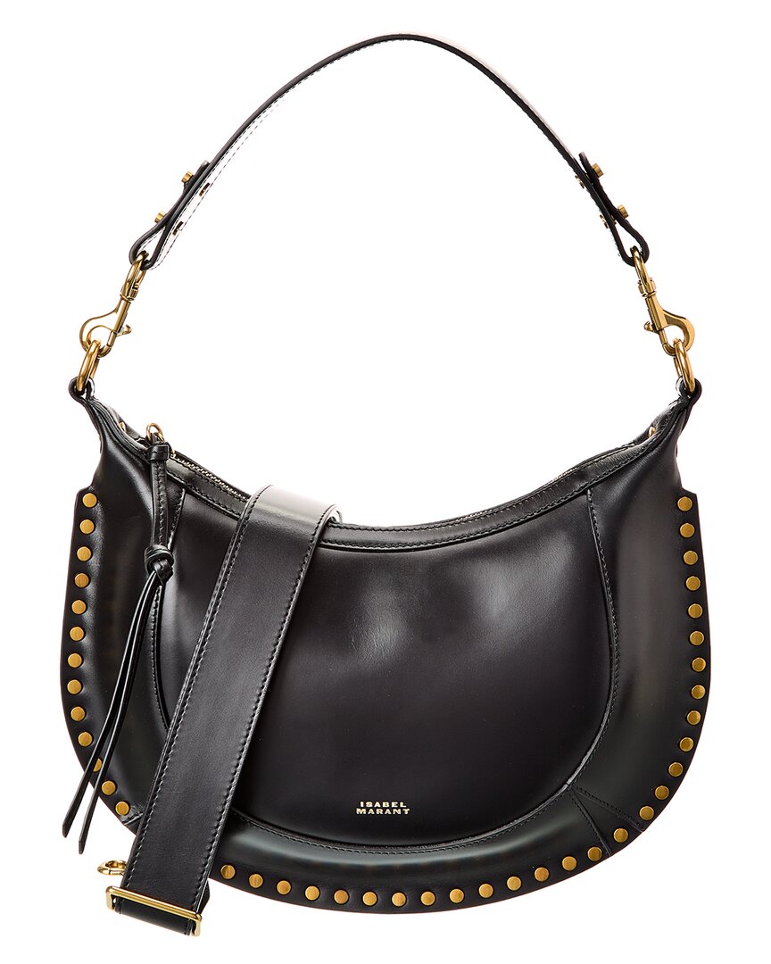 Isabel Marant Naoko Leather Hobo Bag In Black