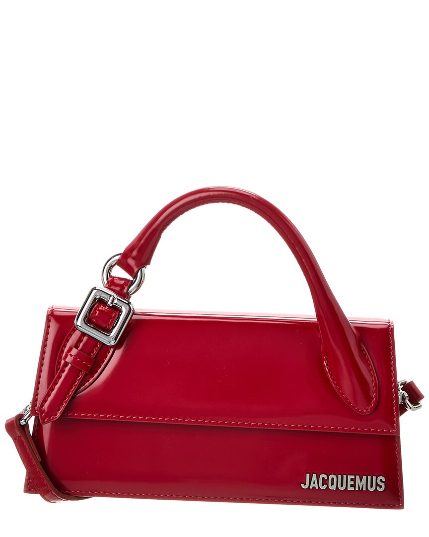 Jacquemus Le Chiquito Long Boucle Leather Shoulder Bag In Red