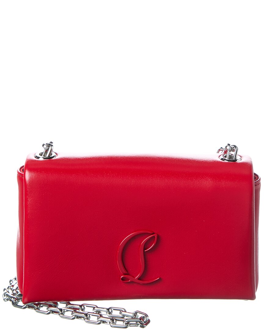 Christian Louboutin Womens Loubi54 Patent Leather Crossbody Bag In Red