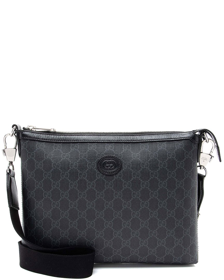 Gucci Black Gg Supreme Canvas Retro Messenger (authentic Pre-loved)
