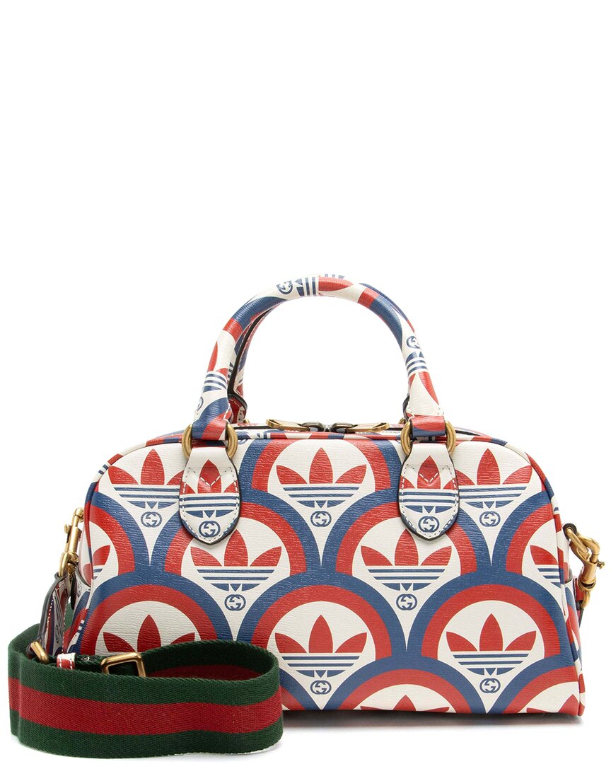 Gucci Blue Calfskin X Adidas Interlocking G Mini Duffle (authentic Pre-loved)