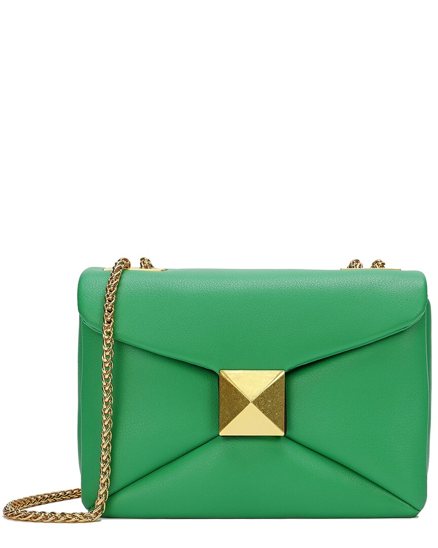 Shop Tiffany & Fred Paris Smooth Leather Shoulder Bag In Green