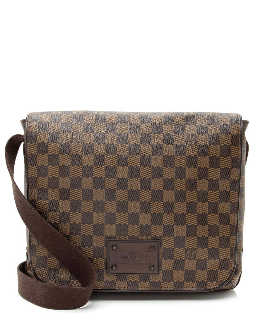 Pre-owned Louis Vuitton Brown Damier Ebene Brooklyn Mm (authentic Pre-loved)