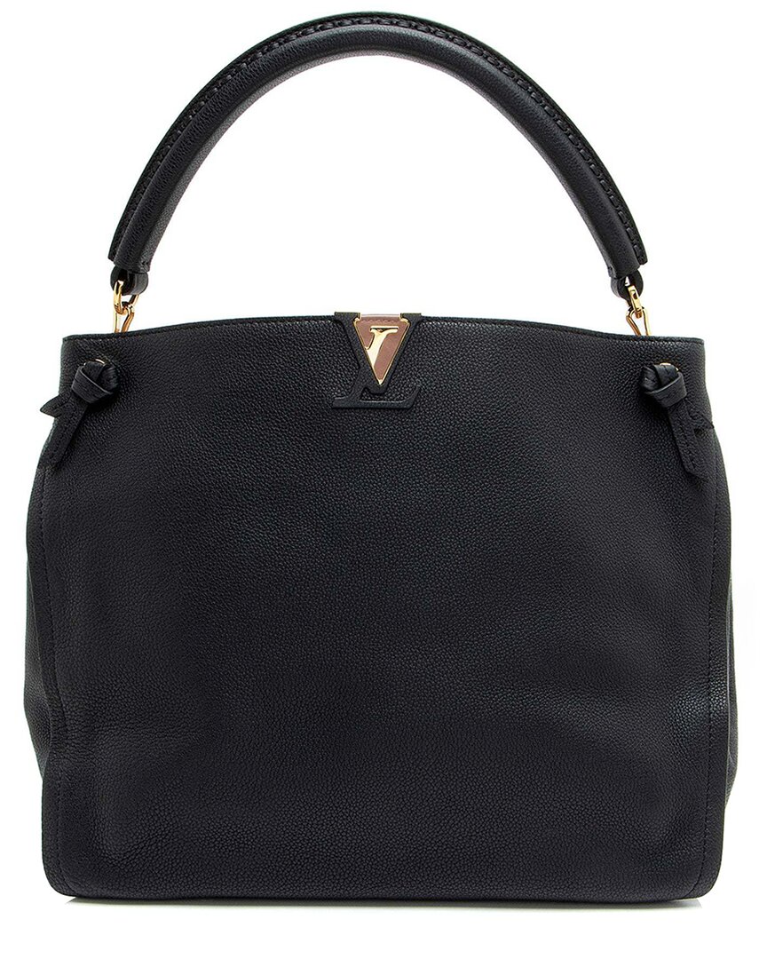 Pre-owned Louis Vuitton Black Calfskin Tournon Hobo (authentic Pre-loved)
