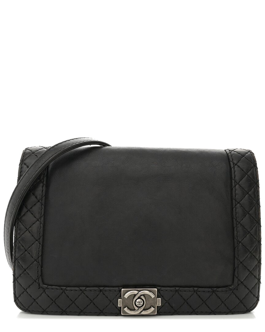 CHANEL Pre-owned Black Snakeskin Small Boy Reverso Flap (authentic Pre-loved)