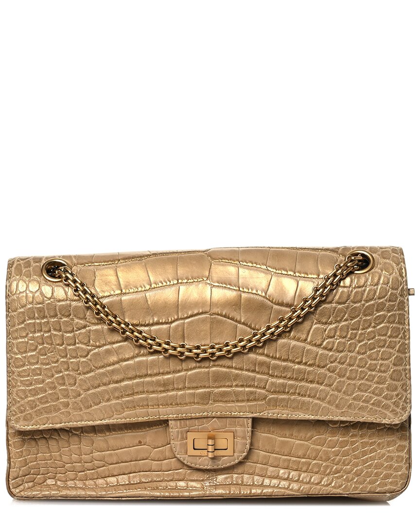 Pre-owned Chanel Gold Alligator 2.55 Reissue 226 Flap (authentic Pre-loved)