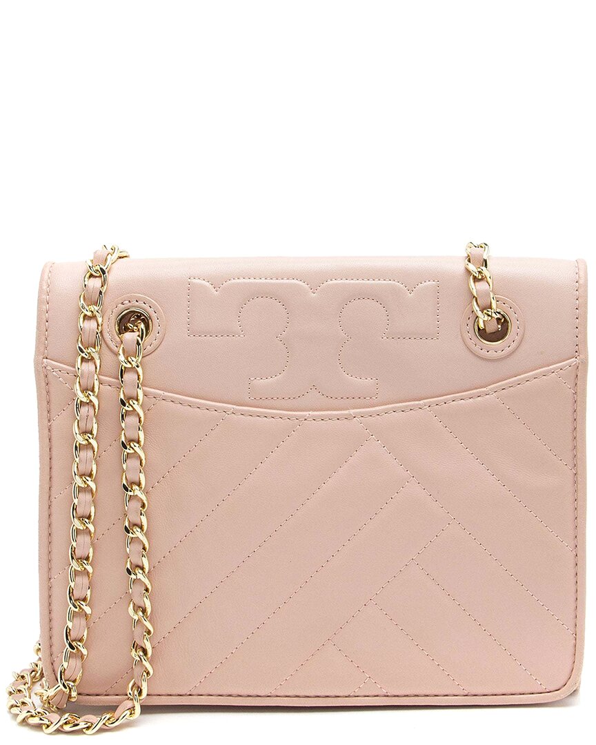Tory Burch Pink Leather Chevron Alexa Shoulder Bag (authentic Pre-loved)