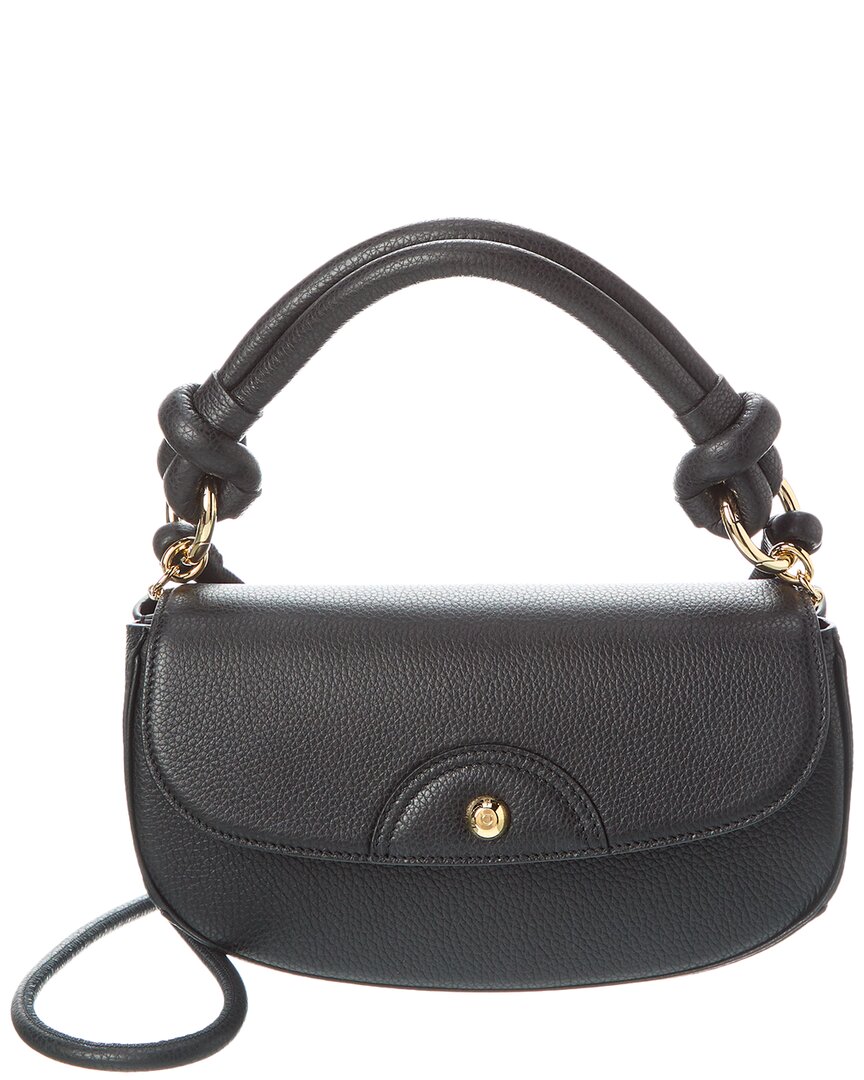 Ferragamo Glam Leather Shoulder Bag In Black