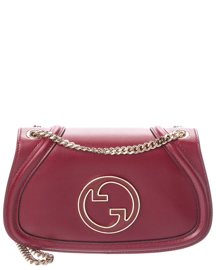 Gucci Blondie Medium Leather Shoulder Bag In Red