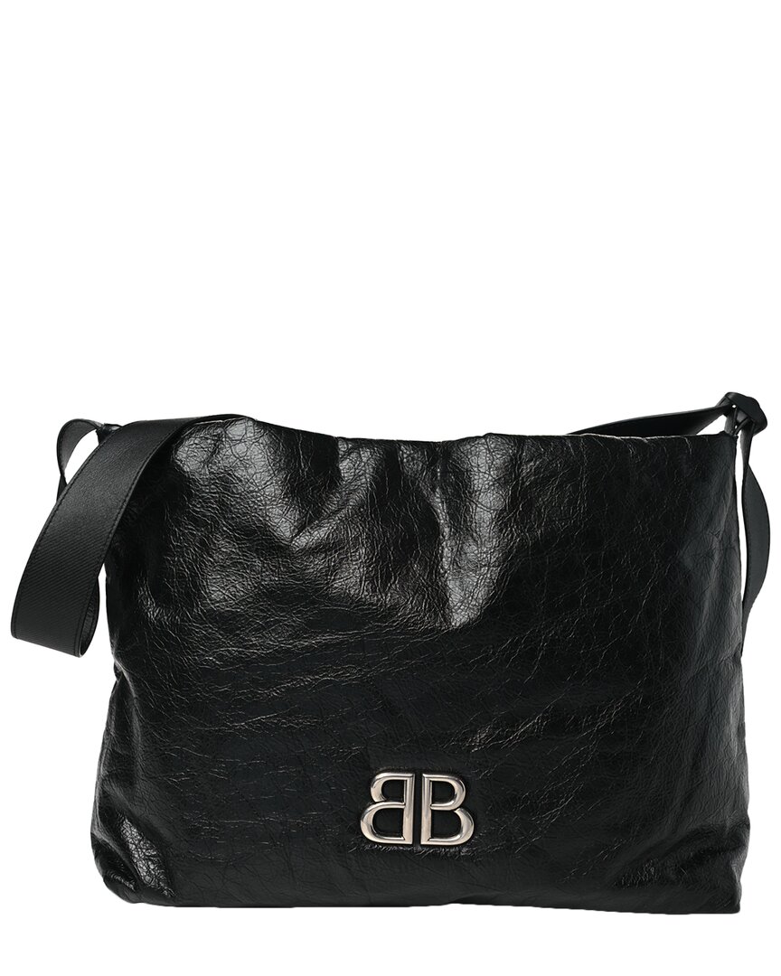 Balenciaga Black Calfskin Leather Monaco Small East West Hobo Bag (authentic  Pre-loved)