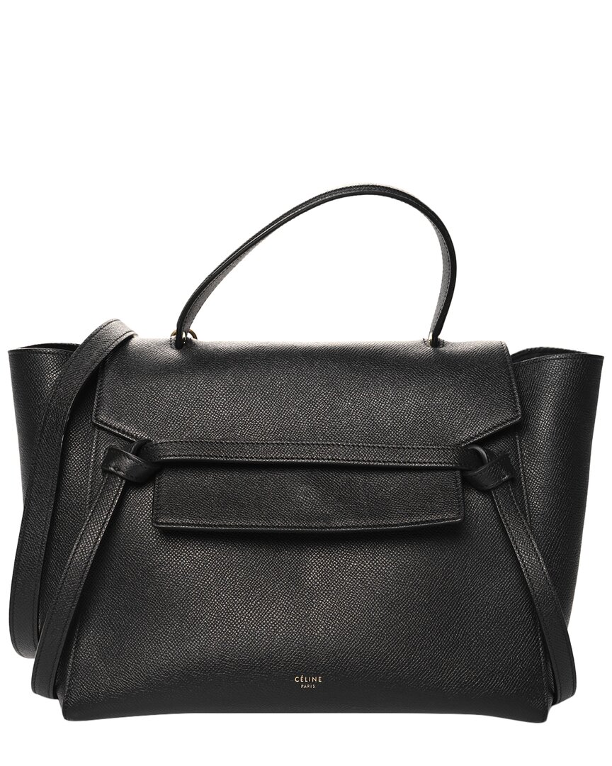 Celine Black Grained Calfskin Leather Micro Belt Bag Light Taupe (authentic  Pre-loved)