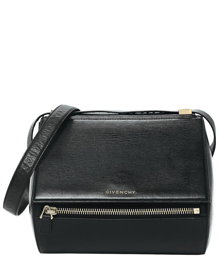 Givenchy Black Textured Calfskin Leather Textured Medium Pandora Box Crossbody  Bag (authentic Pre-l
