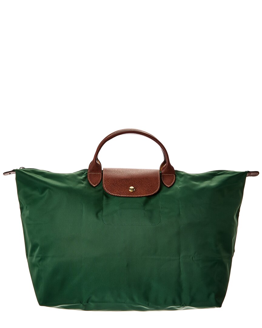 Longchamp Le Pliage Canvas Tote In Green