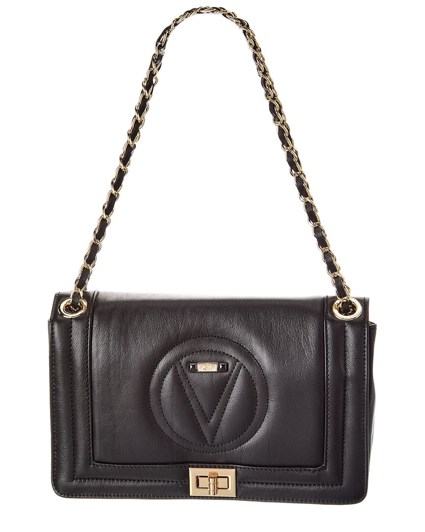Valentino By Mario Valentino Alice Signature Leather Shoulder Bag In Black