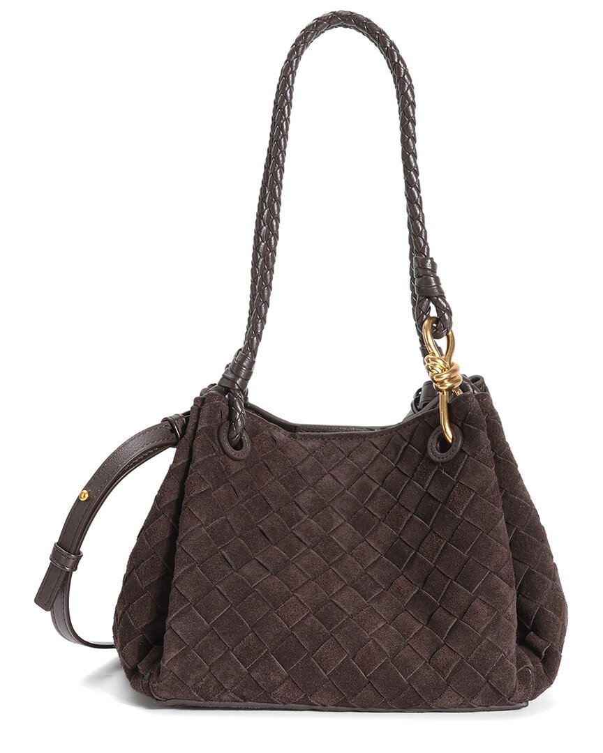 Tiffany & Fred Paris Woven Leather Shoulder Bag In Brown
