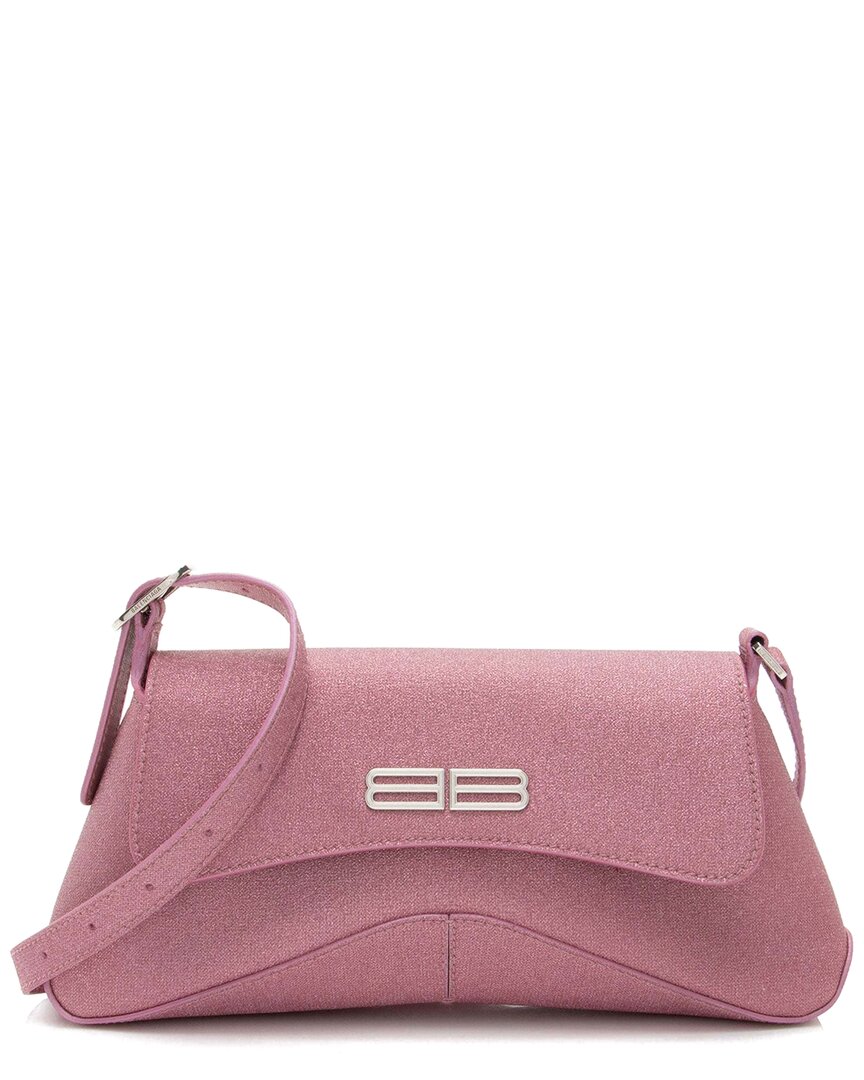 Balenciaga Pink Glitter Fabric Xx Flap Shoulder Bag (authentic Pre-loved)
