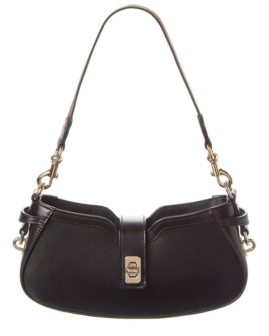 Gucci Women's Tiger Head Logo Shoulder Bag In Black