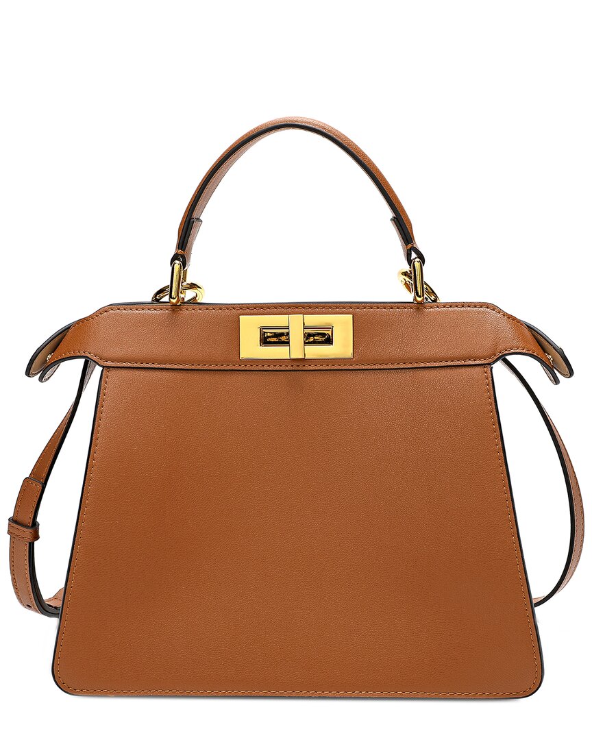 Shop Tiffany & Fred Paris Smooth Nappa Leather Satchel In Brown