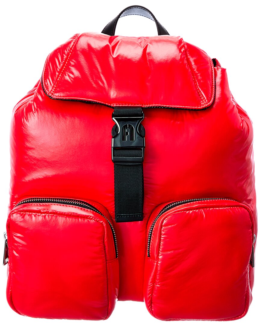 Furla Marea Small Leather-trim Backpack In Red ModeSens