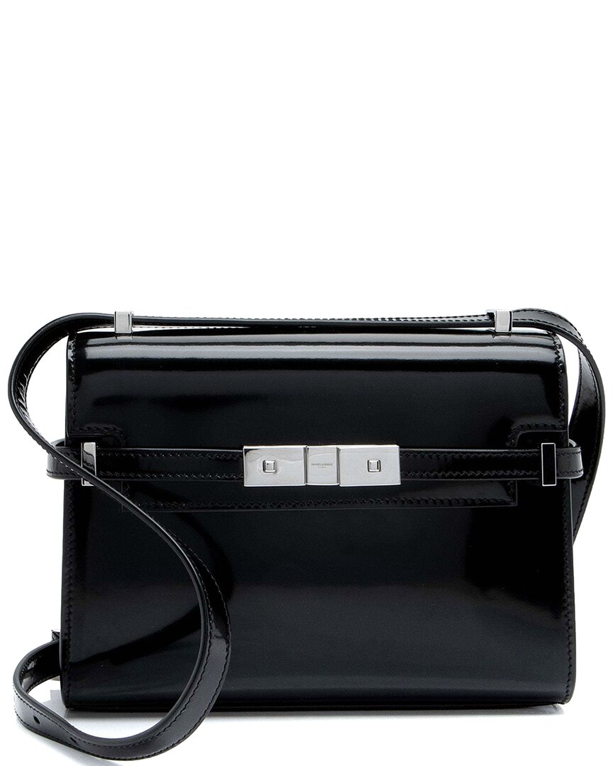 Saint Laurent Black Brushed Leather Manhattan Mini Shoulder Bag (authentic Pre-loved)