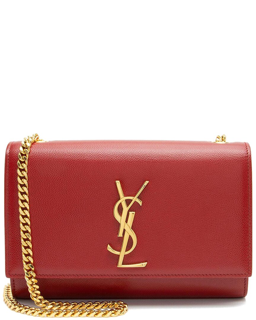 Saint Laurent Red Leather Monogram Kate Small Shoulder Bag (authentic Pre- Loved)