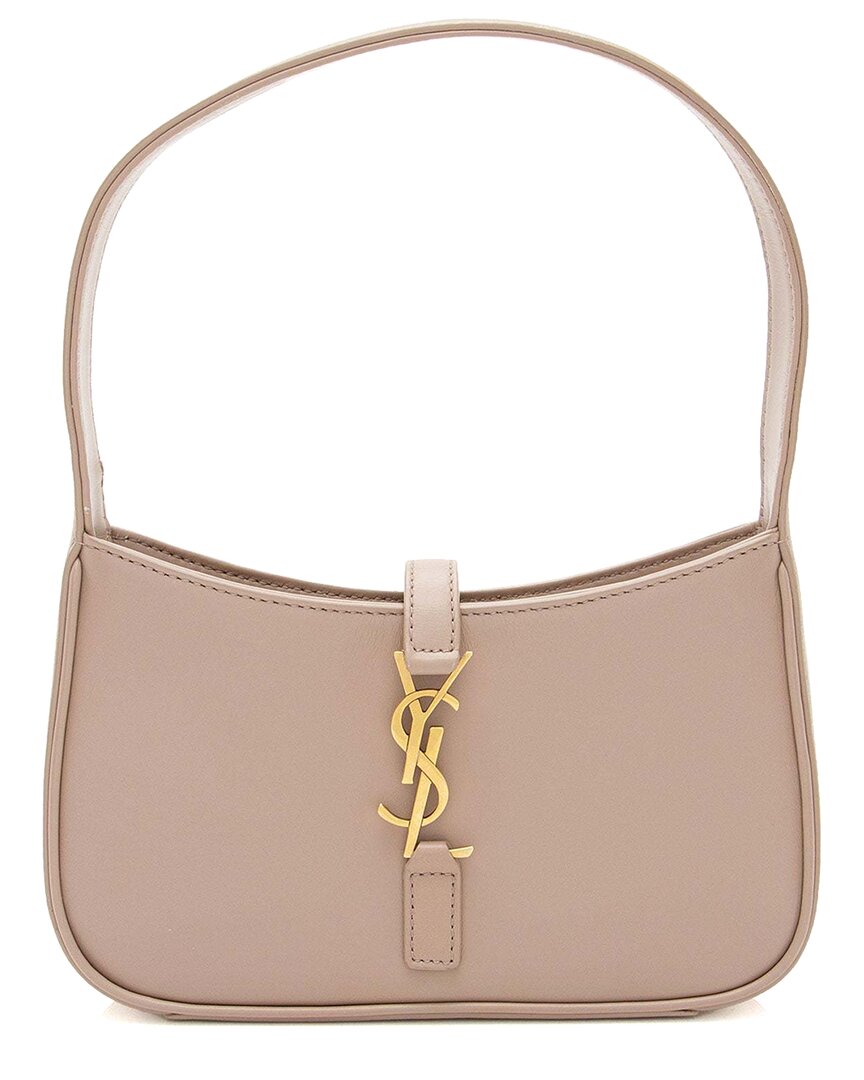 Saint Laurent Brown Smooth Calfskin Monogram Le 5 A 7 Mini Hobo (authentic Pre-loved)
