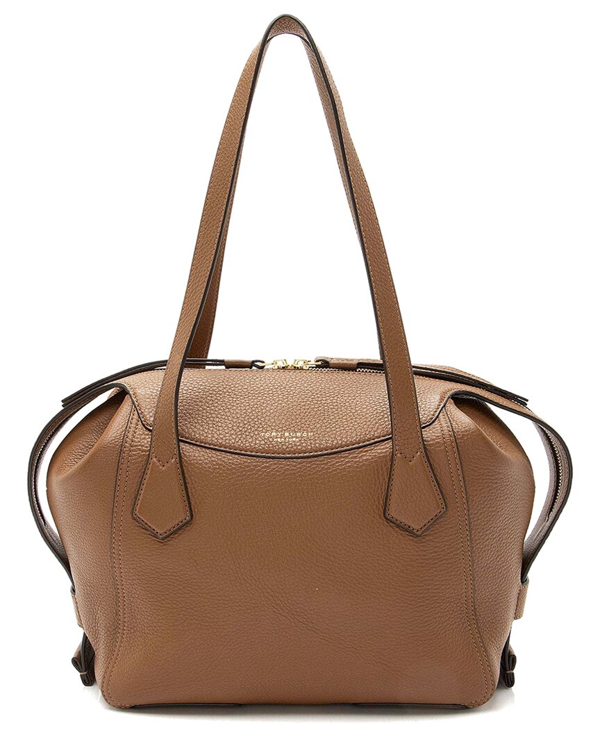 Tory Burch Brown Leather Perry Medium Satchel (authentic Pre-loved)
