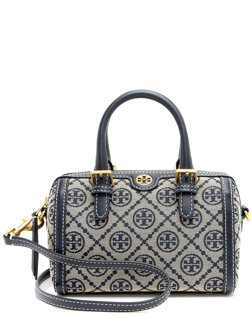 Tory Burch Blue Leather T Barrel Mini Satchel (authentic Pre-loved)