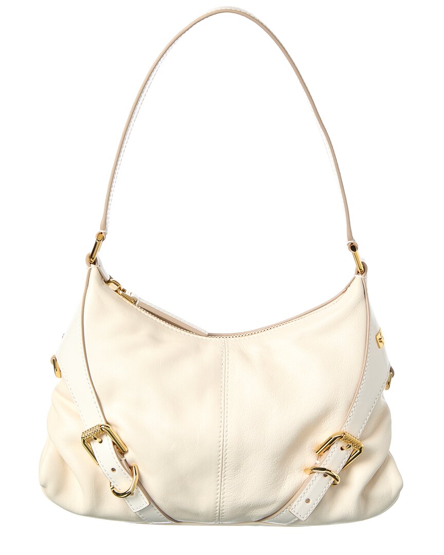 Givenchy Beige Textured Handbag With Gold-tone Hardware In White