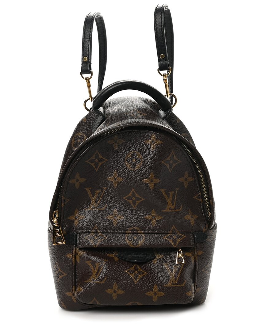 Pre-owned Louis Vuitton Brown Monogram Coated Canvas Palm Springs Backpack Mini  (authentic Pre-loved)