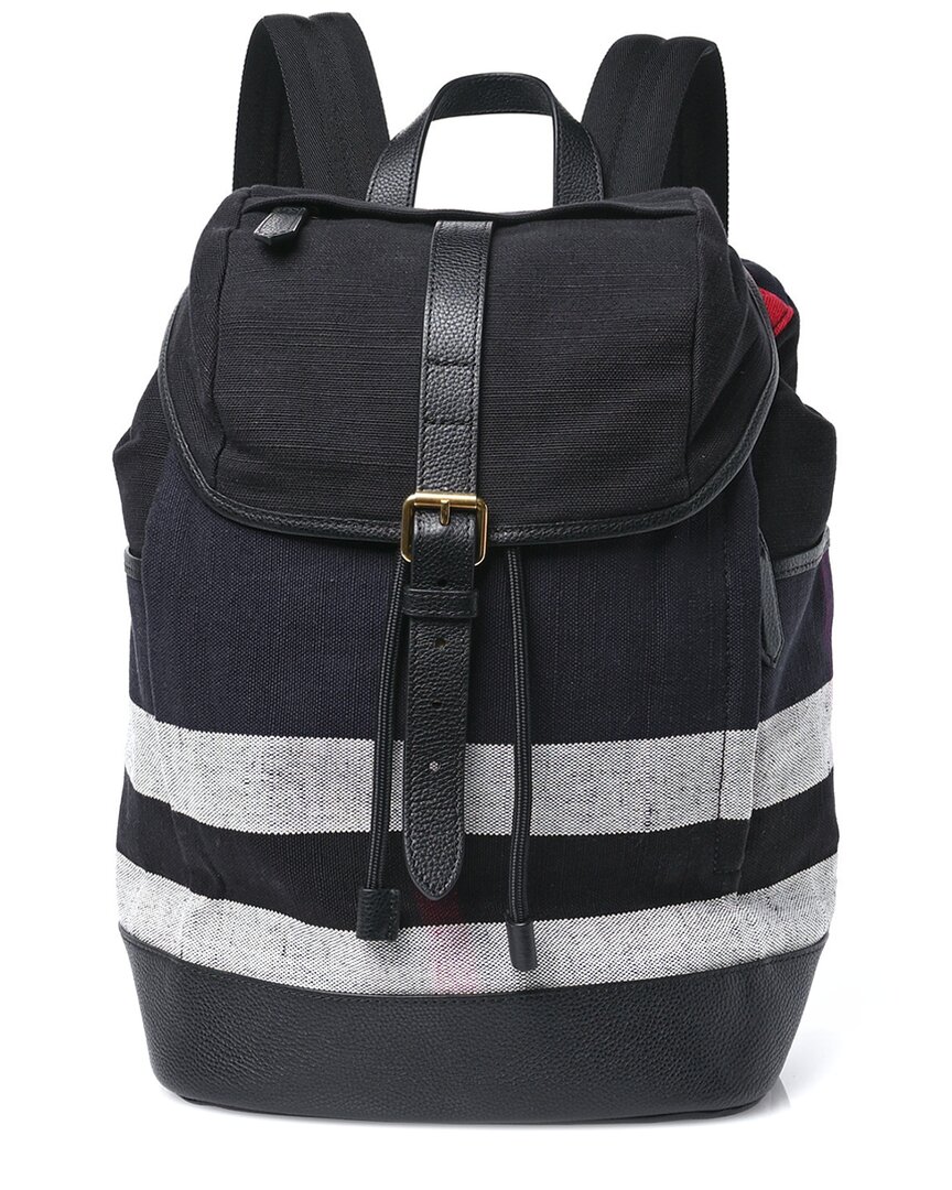 Burberry Black Mega Check Canvas Drifton Backpack (authentic Pre-loved)