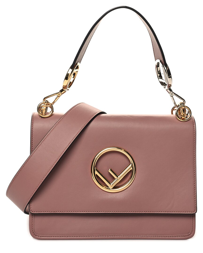 Fendi English Rose Vitello Brenta Leather Century Opaco F Is  Kan I  Shoulder Bag (authentic Pr