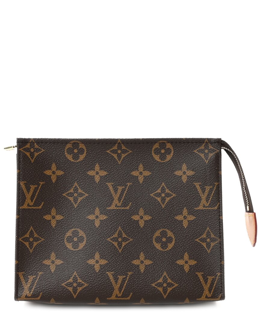 Pre-owned Louis Vuitton Brown Monogram Coated Canvas Toiletry Pouch 19 (authentic Pre-  Loved)