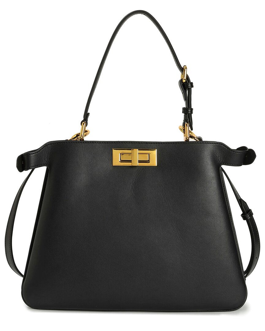 Tiffany & Fred Paris Structured Leather Top-handle Satchel In Black