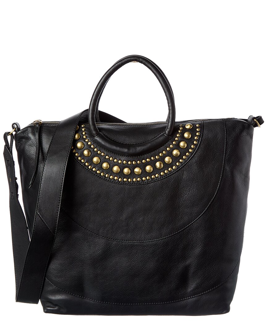 Hobo Maggie Studded Satchel Bag In Black
